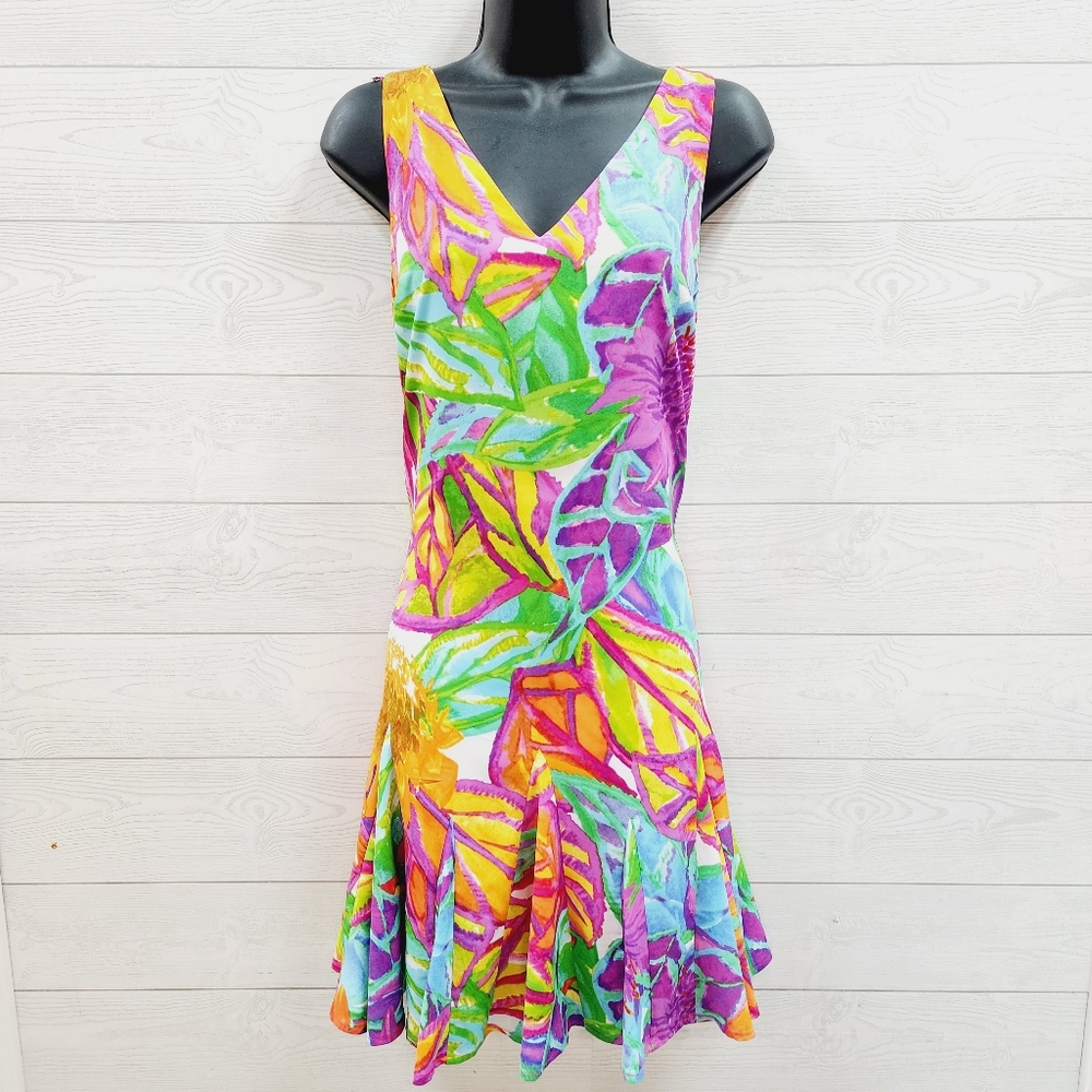 Lauren Ralph Lauren Multicolor Floral Midi Dress